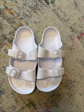 White rubber platform sandals 38/7
